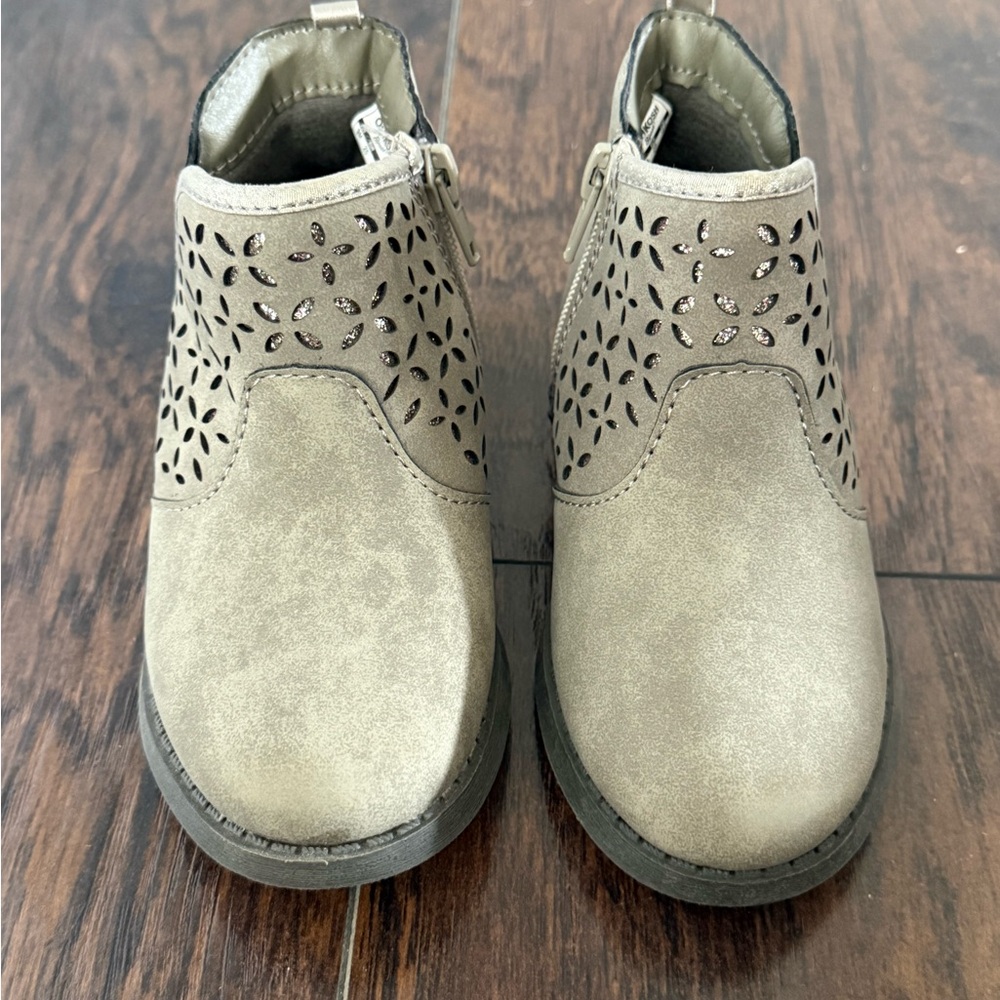 Kids Taupe Ankle Boots
